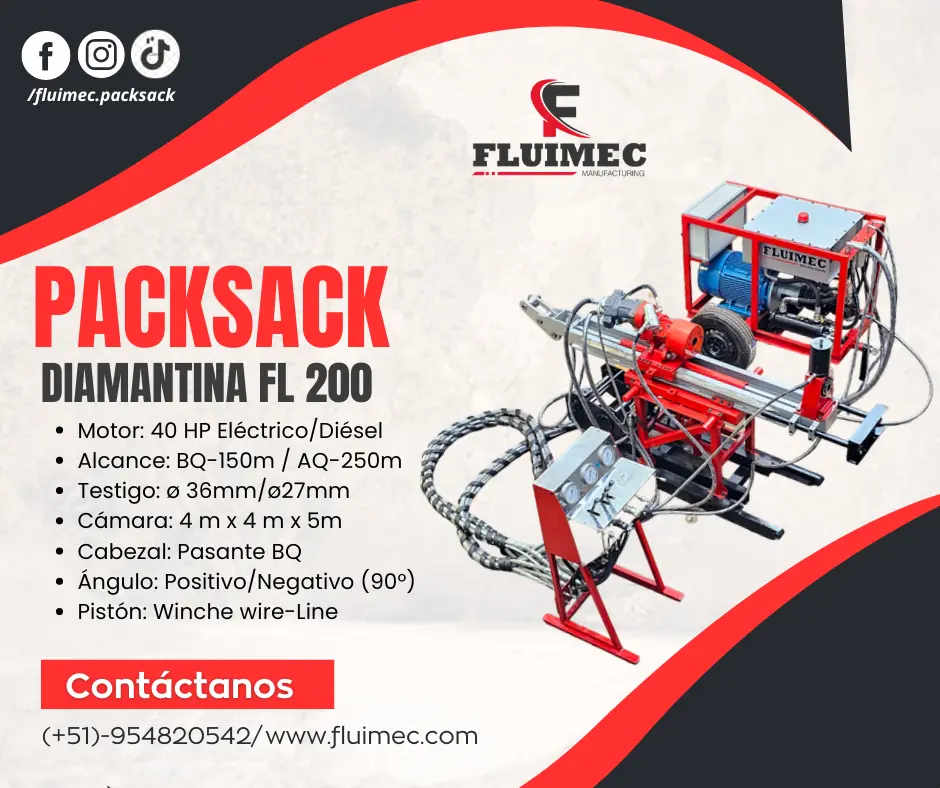 PACKSACK DIAMANTINA FL-200 equipo para industria minera 