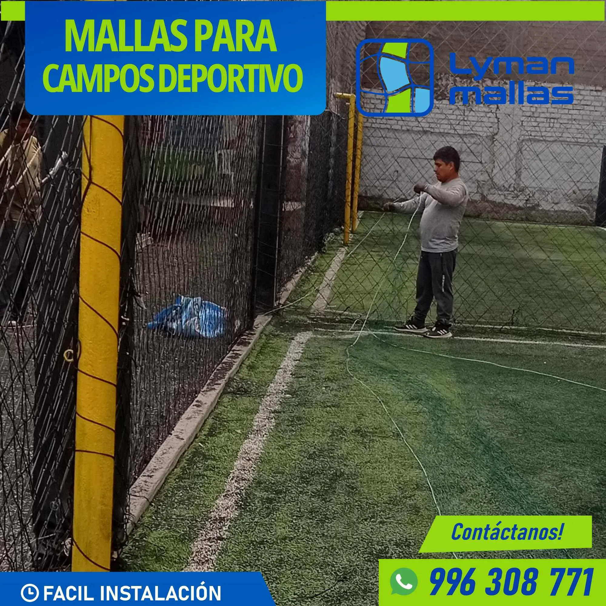 La mejor protección para tu cancha empieza con Lyman Mallas 