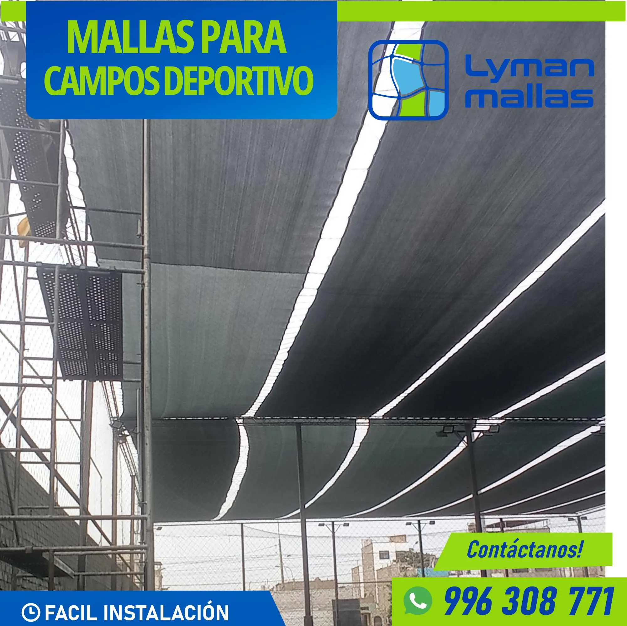 La protección que tu cancha necesita está en Lyman Mallas 