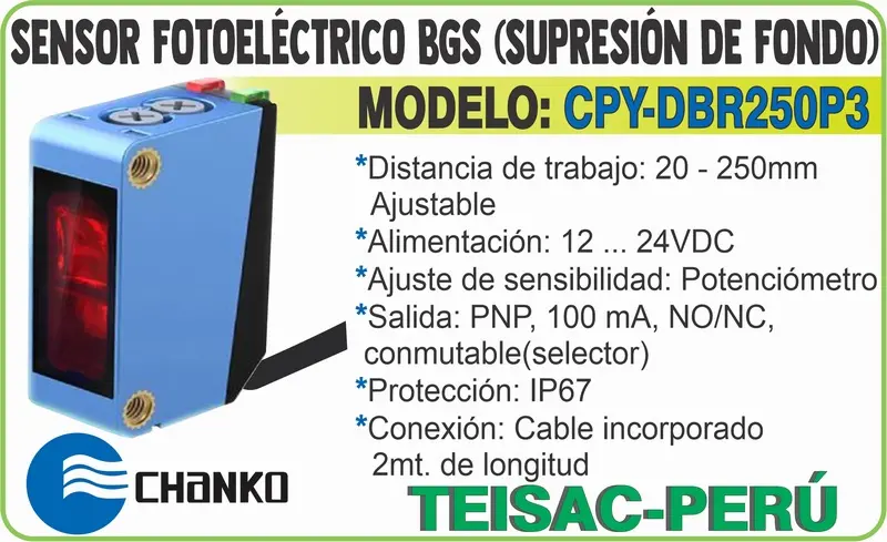 CHANKO DETECTORES FOTOELECTRICOS TEISAC