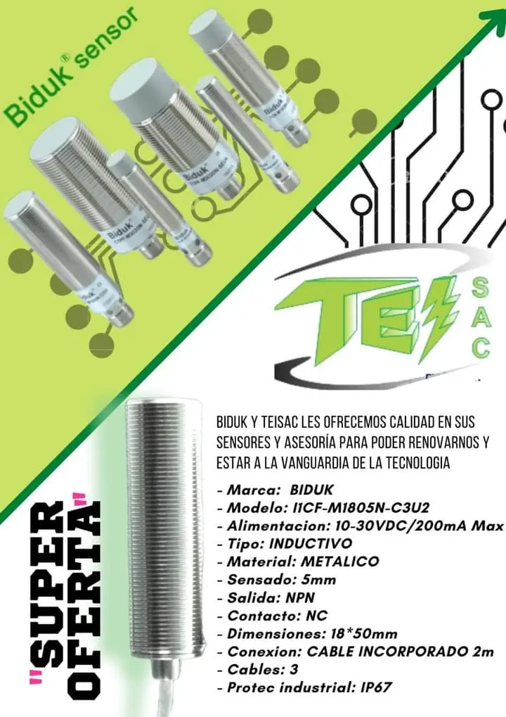 BIDUK SENSORES CAPACITIVOS E INDUCTIVOS TEISAC 