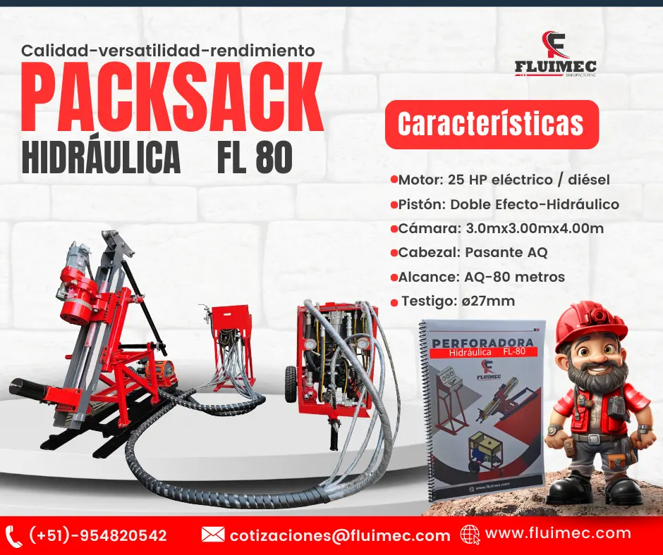 PACKSACK HIDRAULICA FL80 PARA INTERIOR MINA SOCAVON