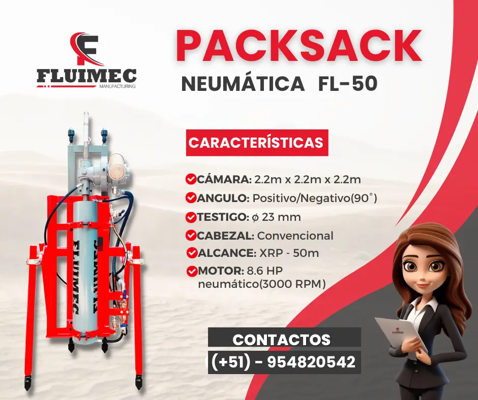 PACKSACK NEUMÁTICA FL50 UBICACION DE VETAS 