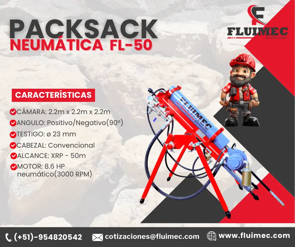  PACKSACK DIAMANTINA FL- 200 Ubicación de vetas 