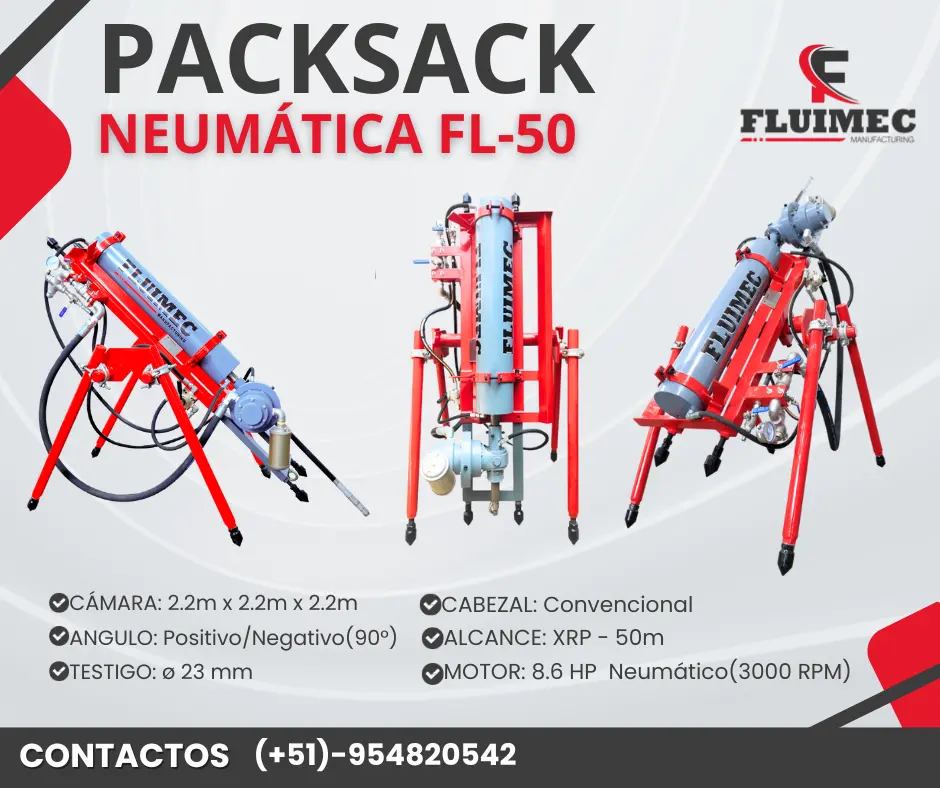 PACKSACK NEUMATICA FL-50 ubicación de vetas 