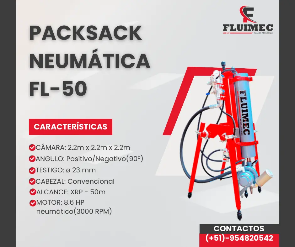 PACKSACK HIDRÁULICA FL-50 equipos para industria minera 