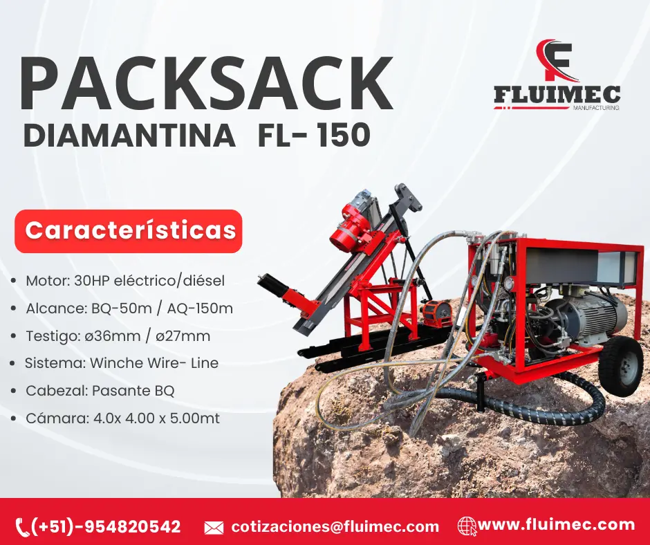 PACKSACK DIAMANTINA FL-150 ubicación de vetas 