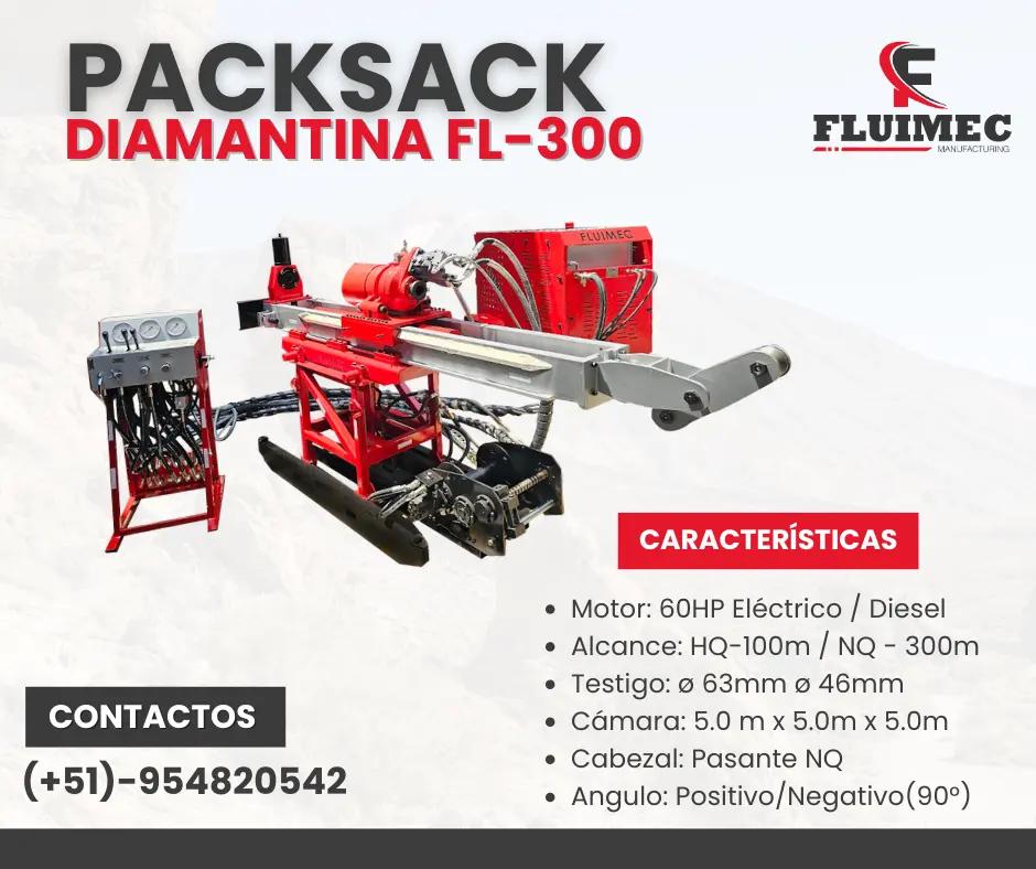 PACKSACK DIAMANTINA FL300 ubicación de vetas 