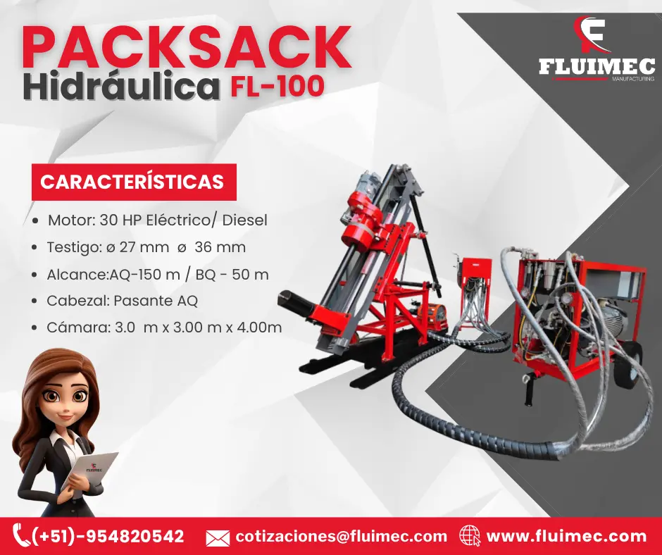 PACKSACK DIAMANTINA FL100 Perforación Diamantina Eficiente