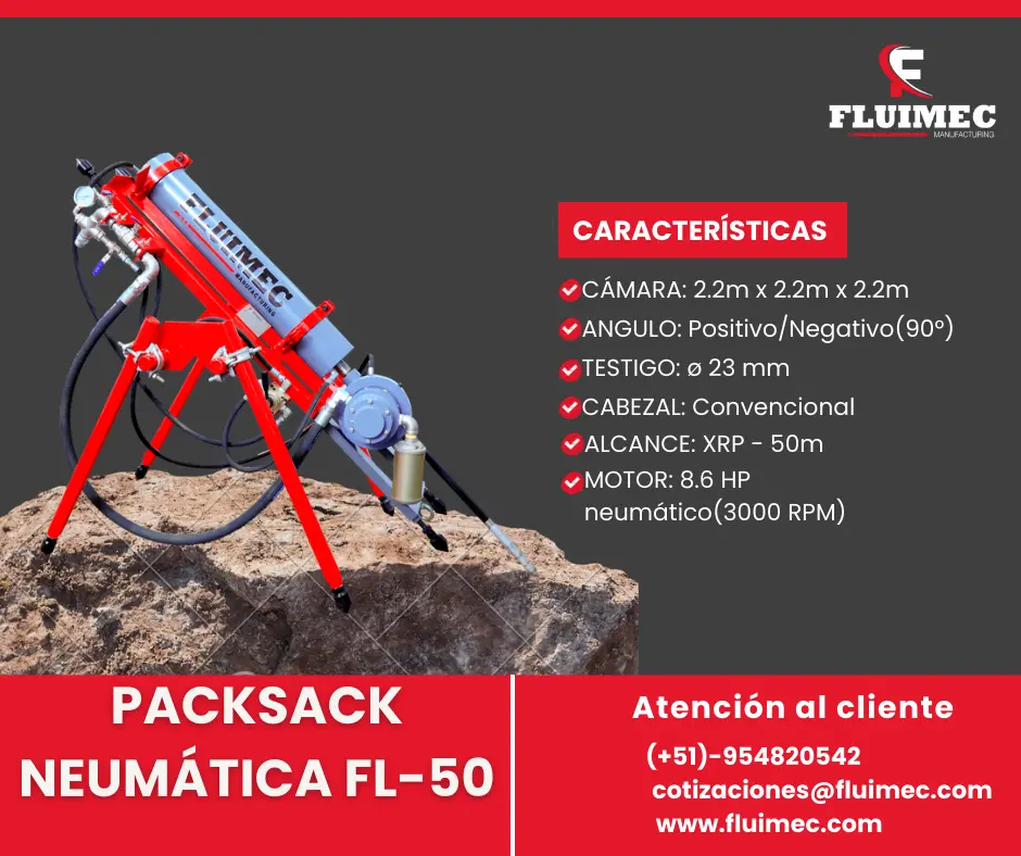 Packsack Neumática fl50 ubicación de vetas