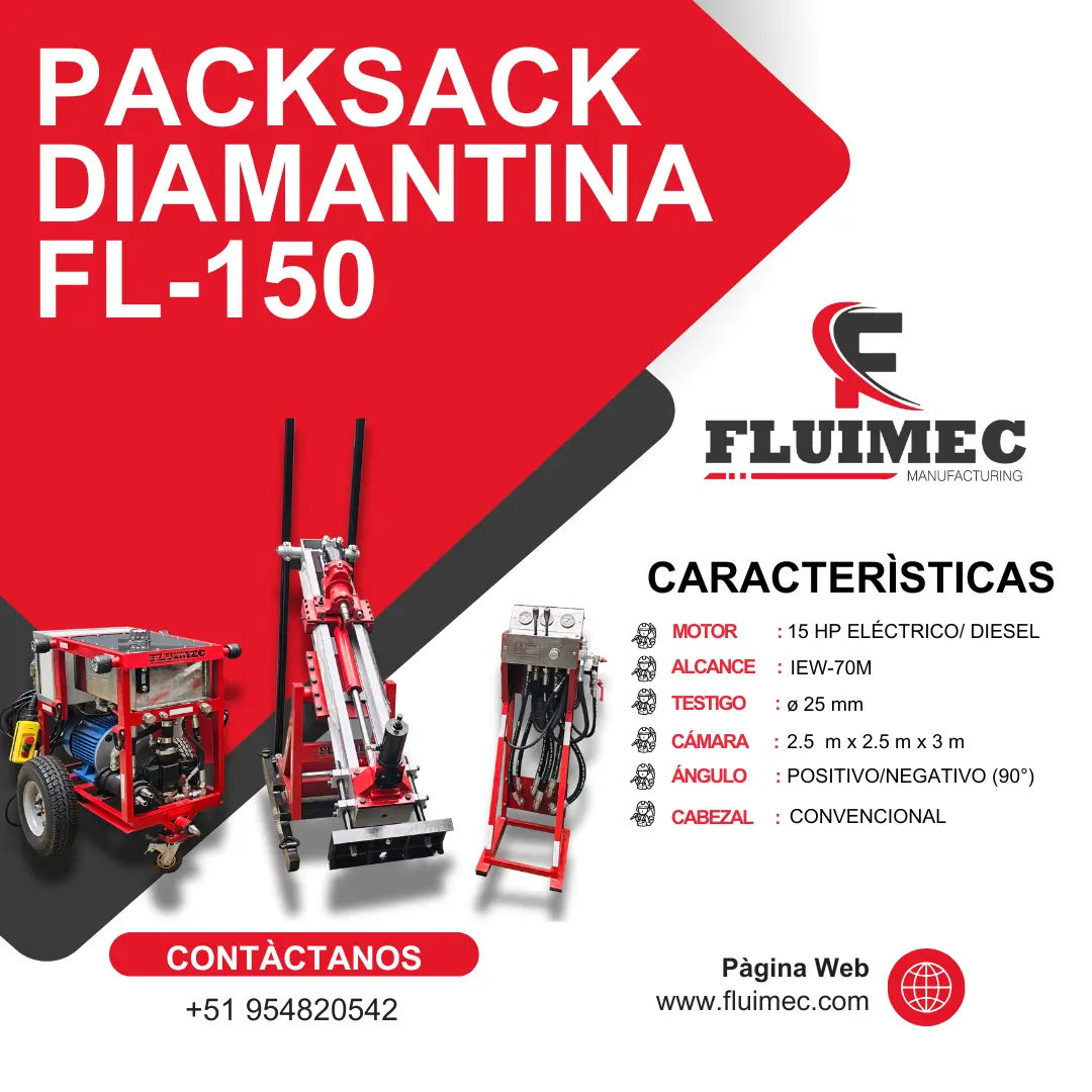 PACKSACK DIAMANTINA FL-150 minería subterránea