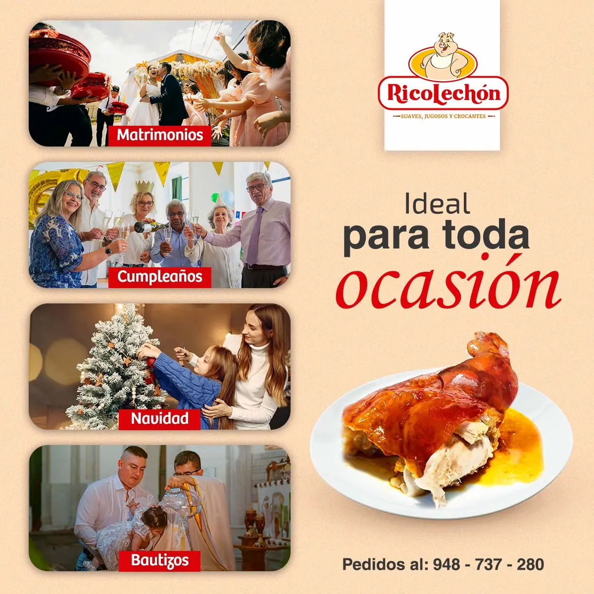 Sánguche de lechon horneado para tus Fiestas Navideñas 2024