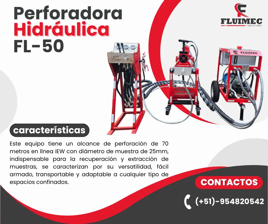 PACKSACK HIDRÁULICA FL-50 equipo para industria minera 