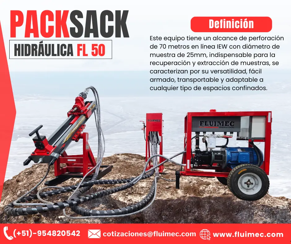 PACKSACK NEUMATICA FL-50 equipo para industria minera 