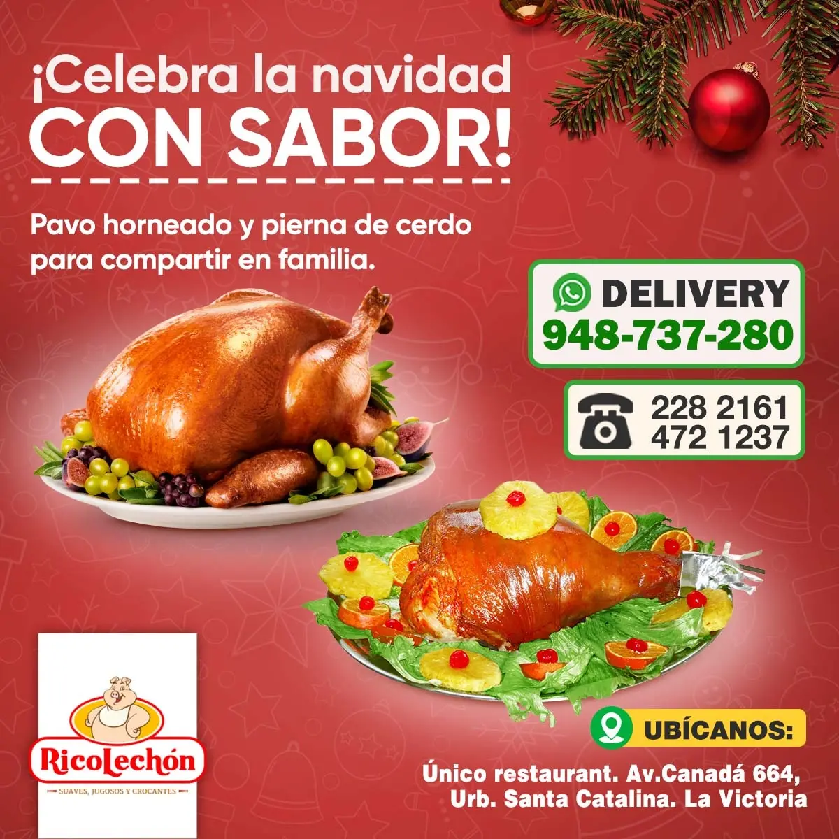 Platos Navideños 2024 con Ricolechon 