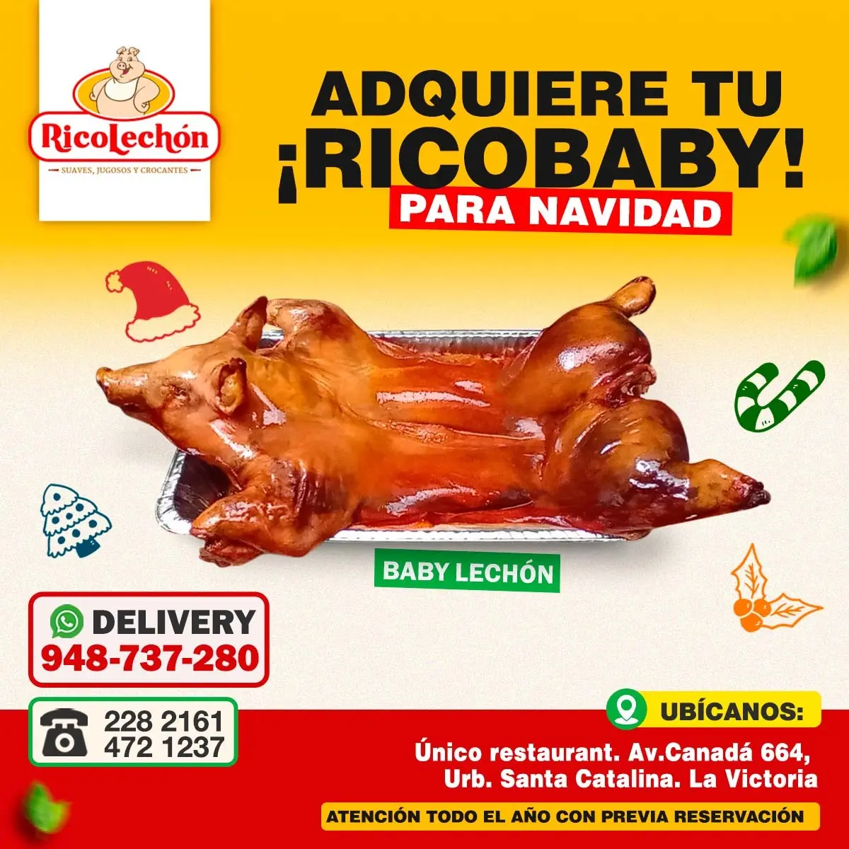 Disfruta un delicioso Lechón Horneado por Kilos y Enteros 