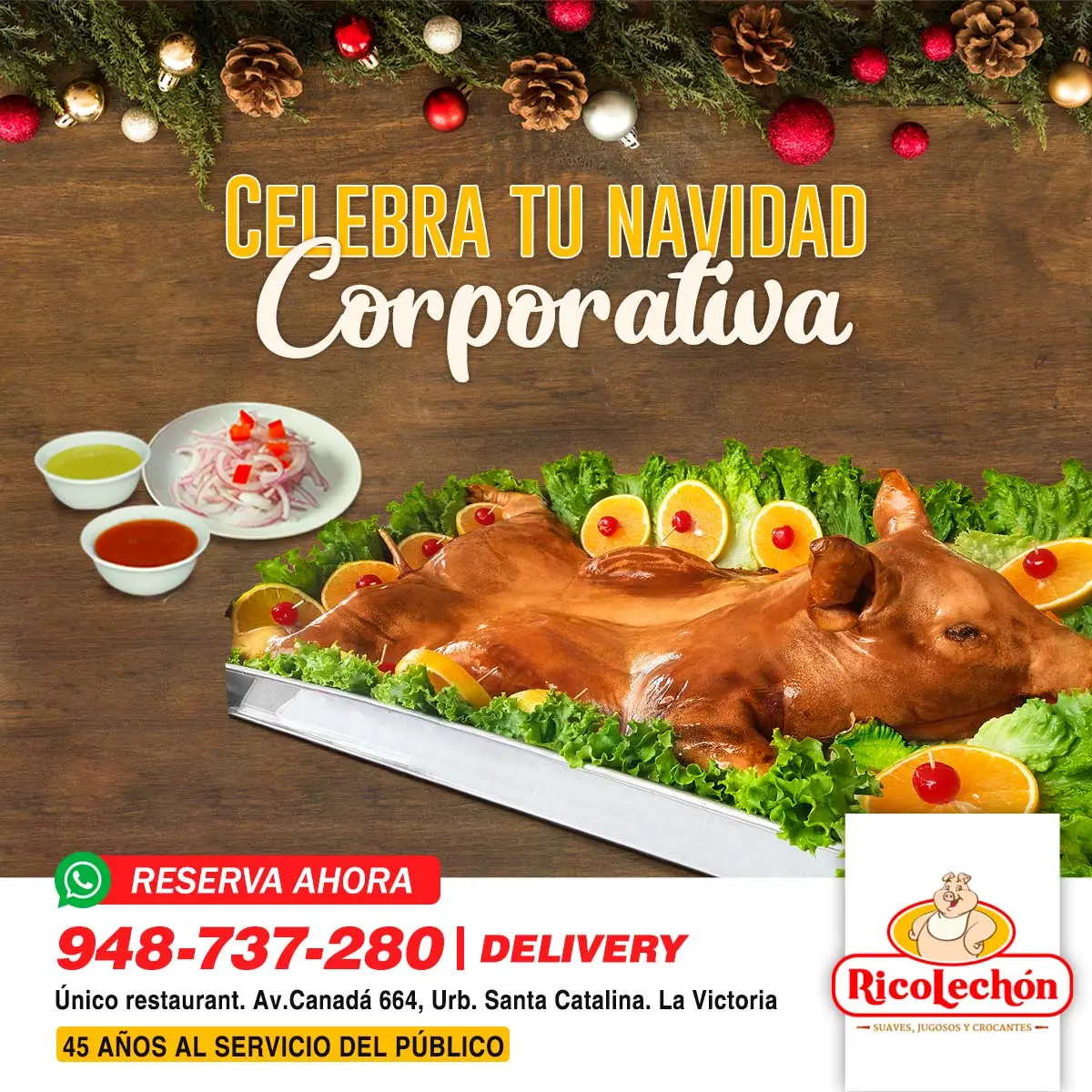 Lechon al Horno Sabor Tradicional