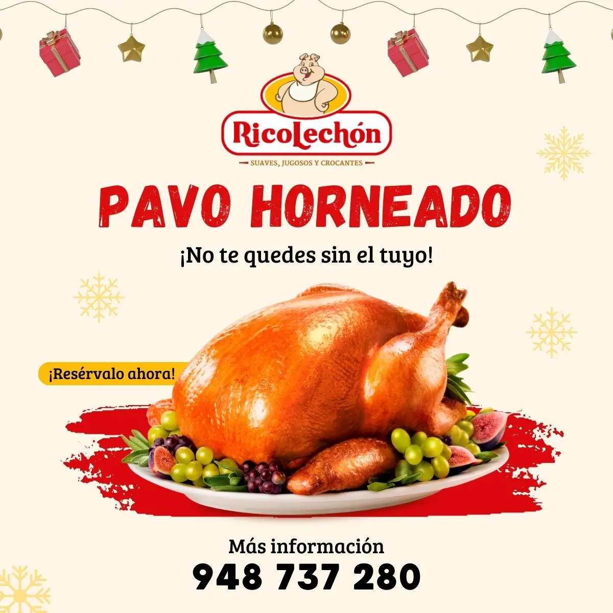 Lechón Tierno para tus Fiestas Navideñas 2024