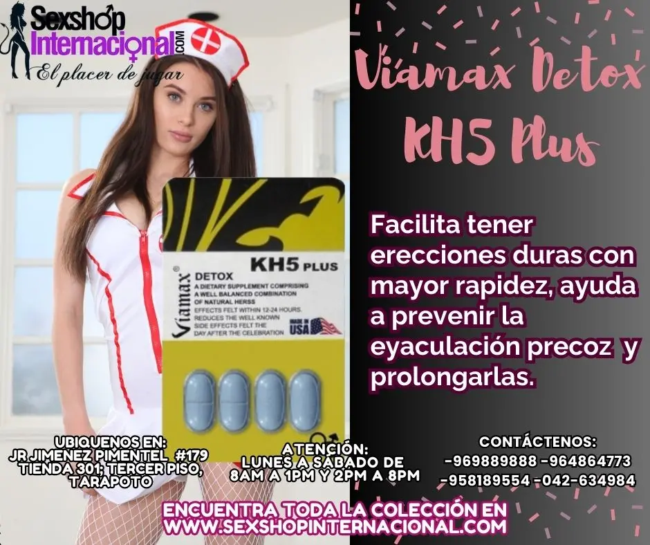 VIAMAX DETOX KH5 PLUS ERECCIONE DURAS Y LARGAS