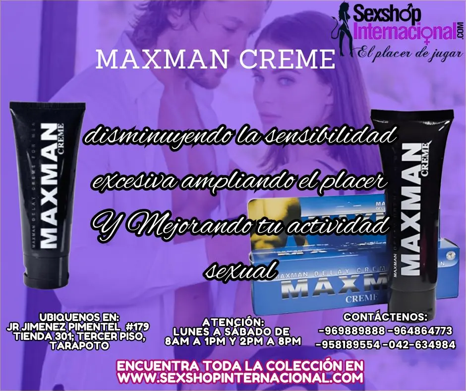 MEJORA TU ACTIVIDAD INTIMA CON MAXMAN CREME