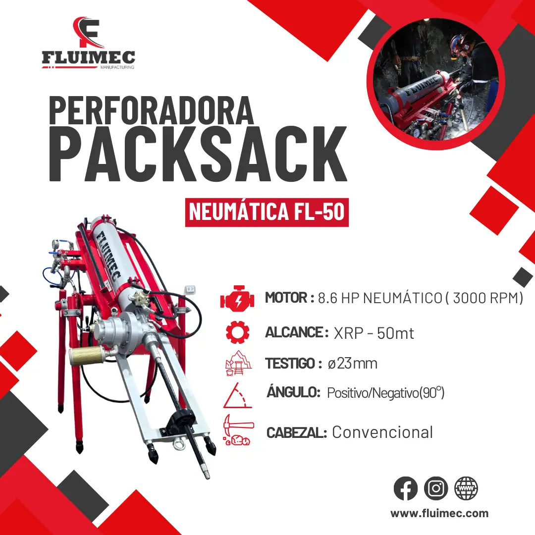 PACKSACK NEUMÁTICA FL50 equipo para mineria 