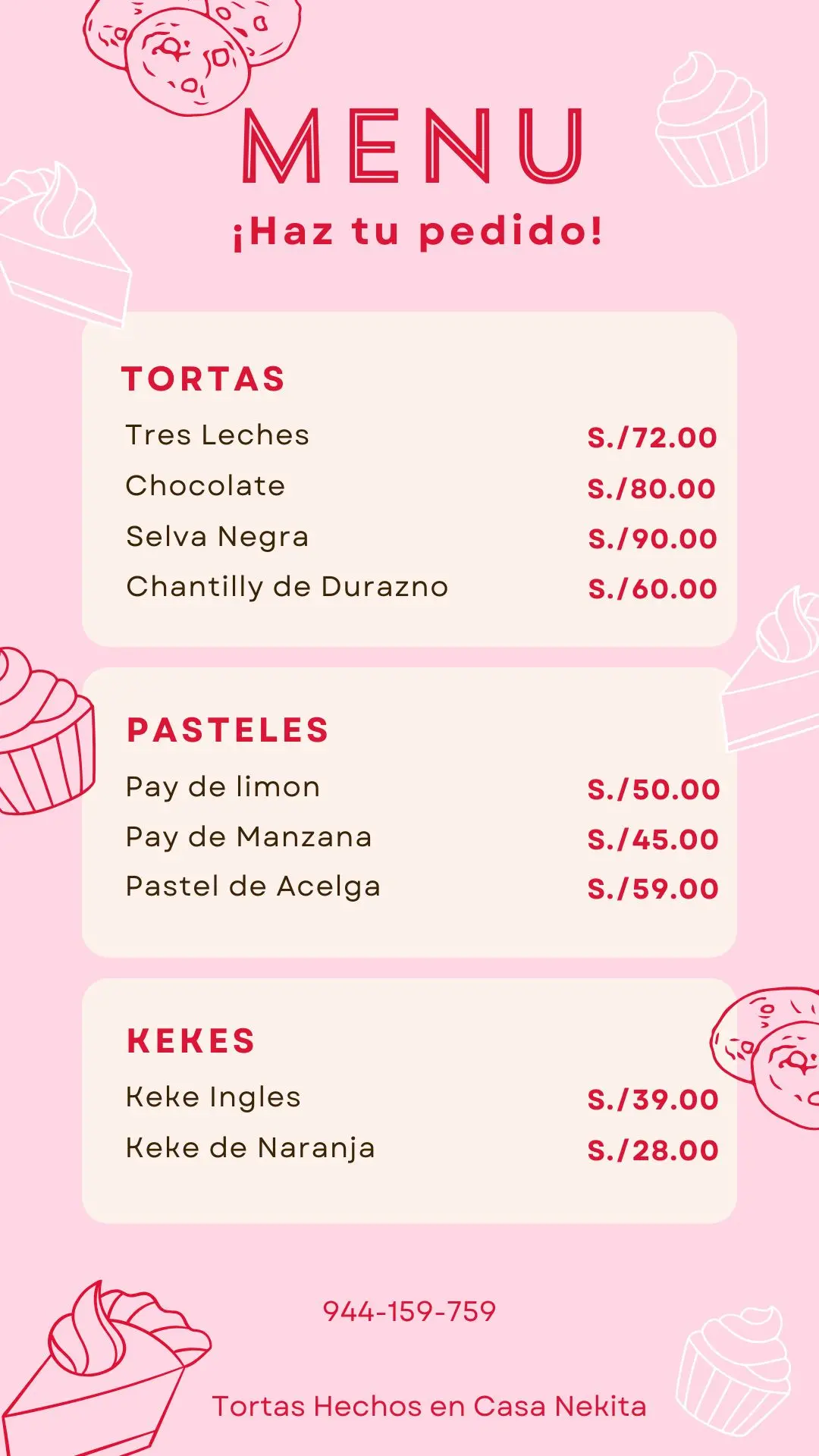 ELIGE YA TU POSTRE DEL DÌA TE LO LLEVAMOS A CASA