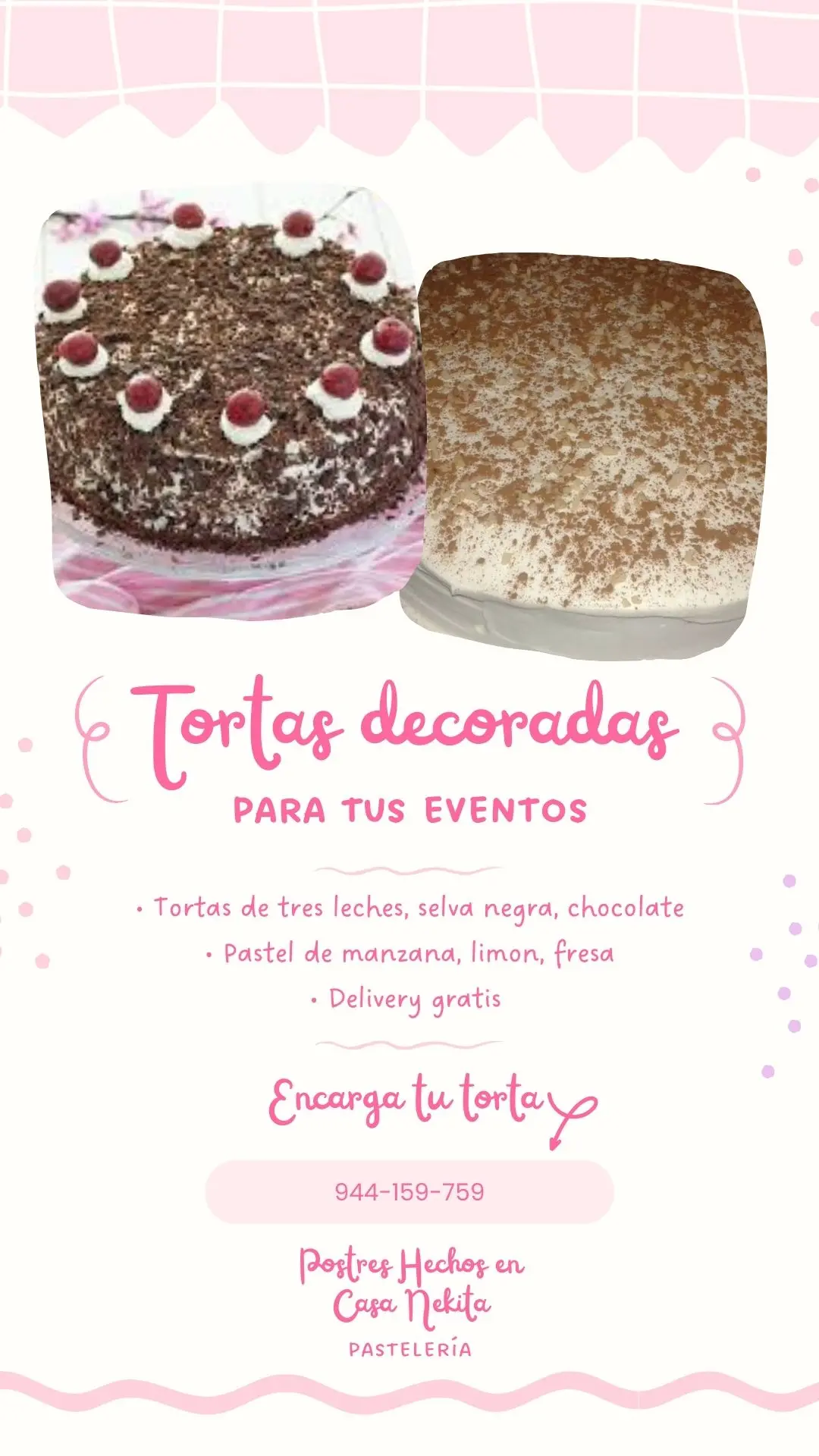 ELIGE YA TU POSTRE DEL DÌA TE LO LLEVAMOS A CASA