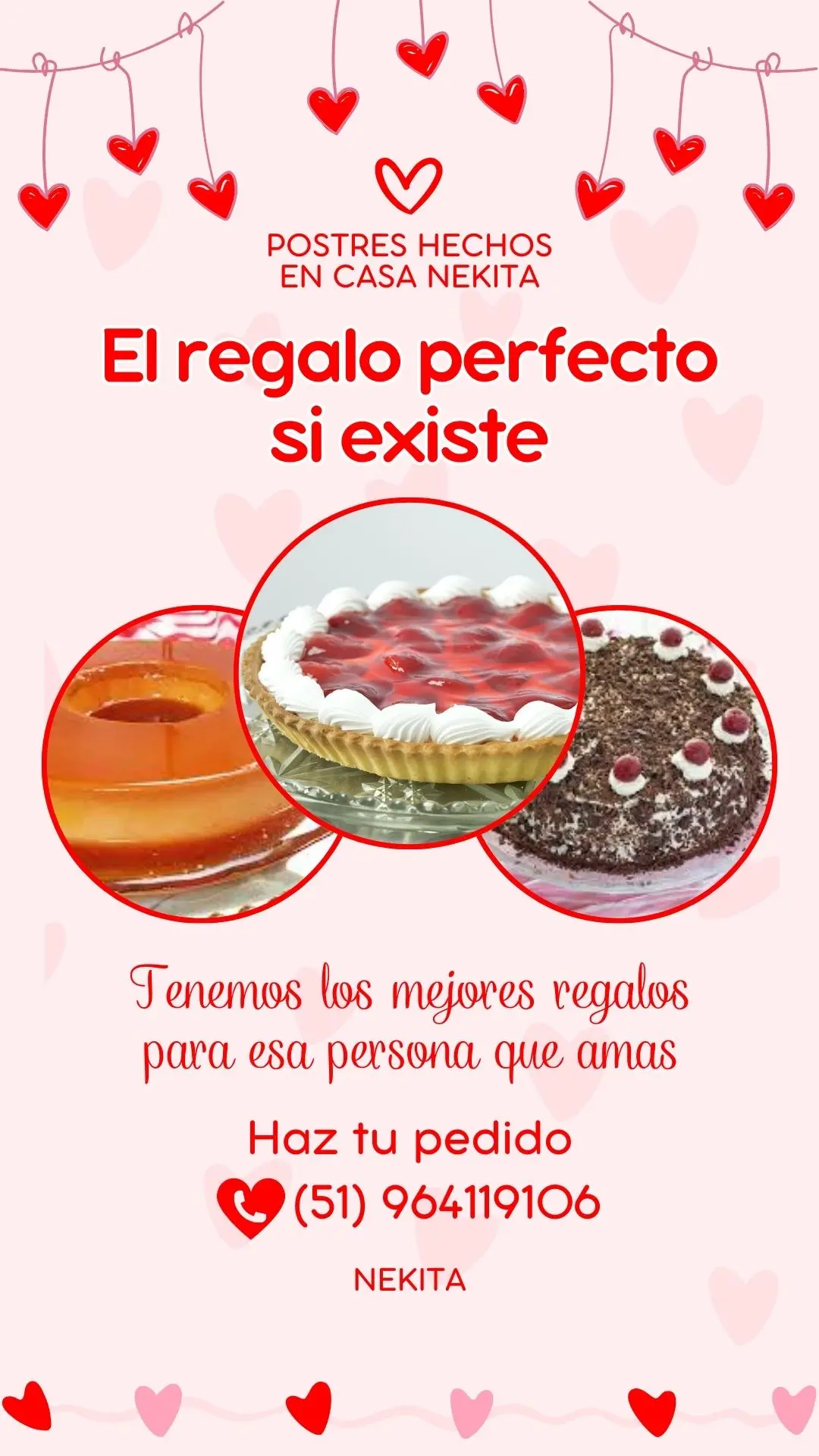 SOLICITA TU POSTRE IDEAL PARA TUS CELEBRACIONES CON NEKITA