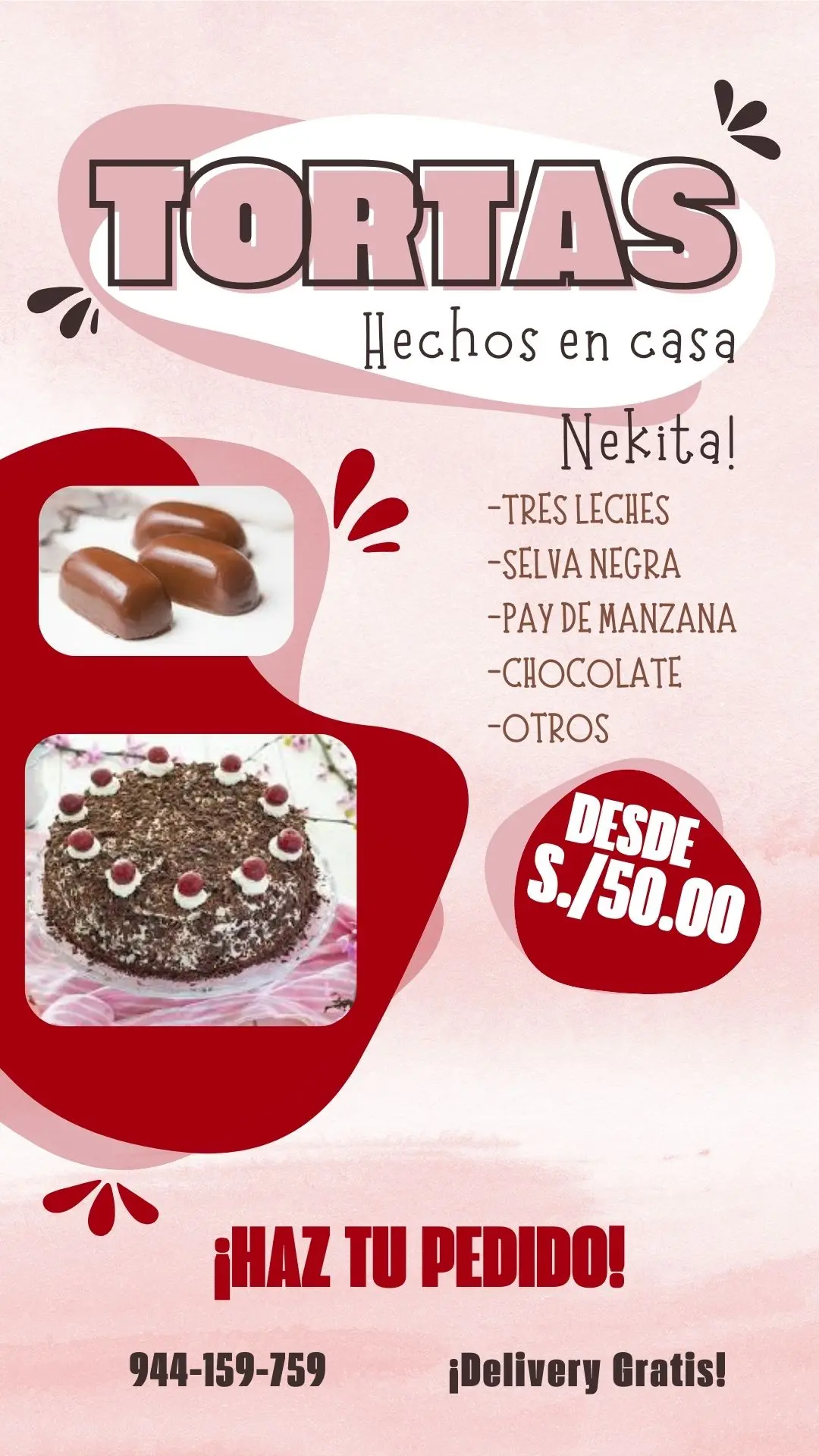 SOLICITA TU POSTRE IDEAL PARA TUS CELEBRACIONES CON NEKITA