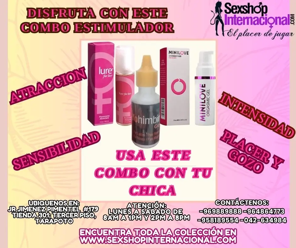 DISFRUTA DE ESTE COMBO ESTIMULADOR PARA DAMA