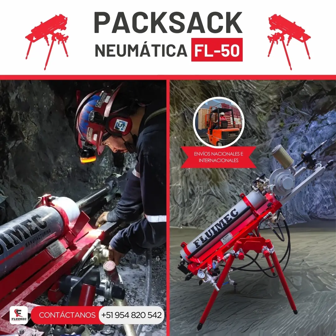 PACKSACK NEUMÁTICA FL50 equipo para industria minera 