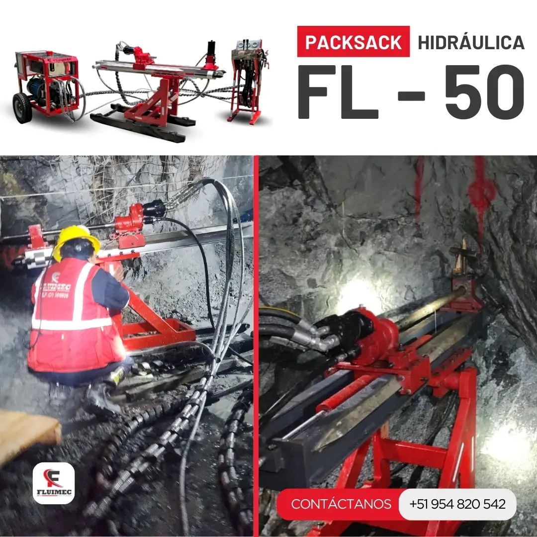PACKSACK HIDRAULICA FL50 equipo para mineria - socavón 