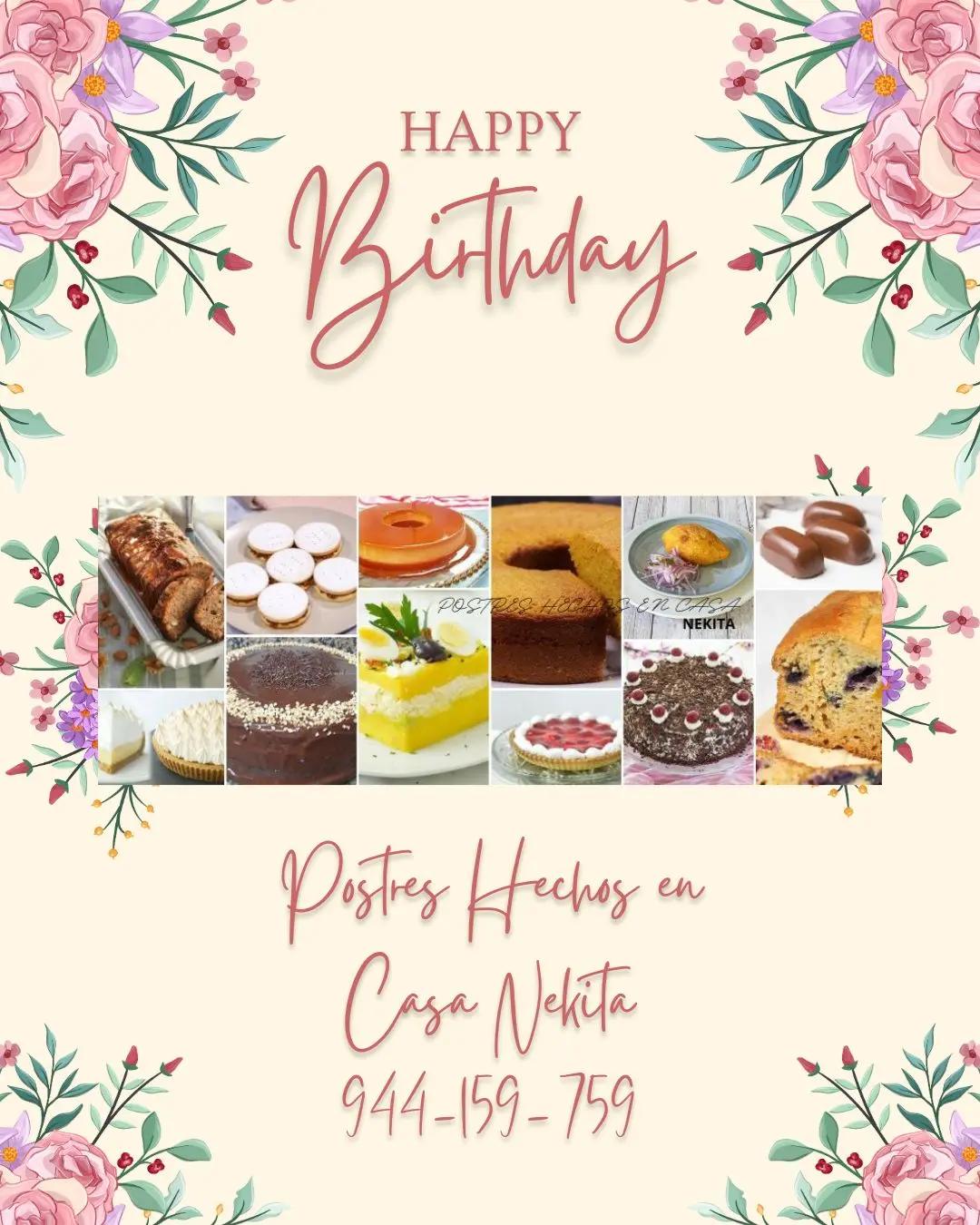 CELEBRA TUS DIAS DE CUMPLEAÑOS CON POSTRES NEKITA