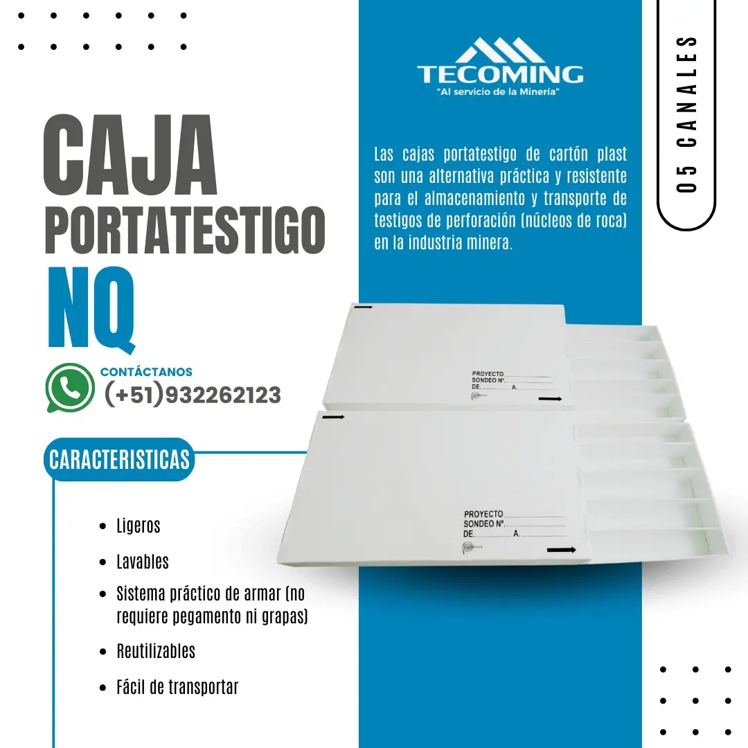CAJA PORTATESTIGO NQ CARTÓN PLAST 