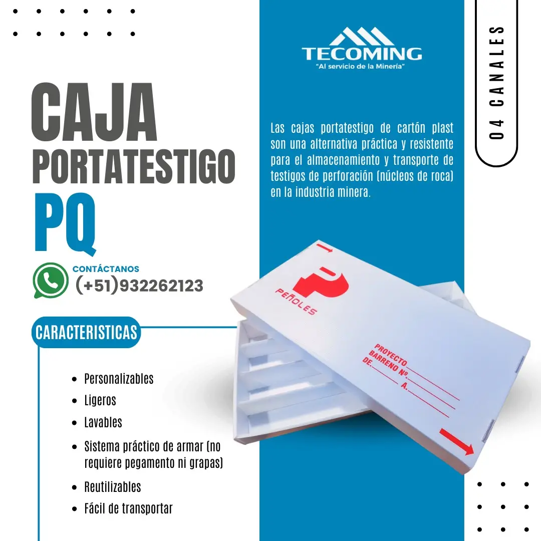 CAJA PORTATESTIGO PQ CARTÓN PLAST 
