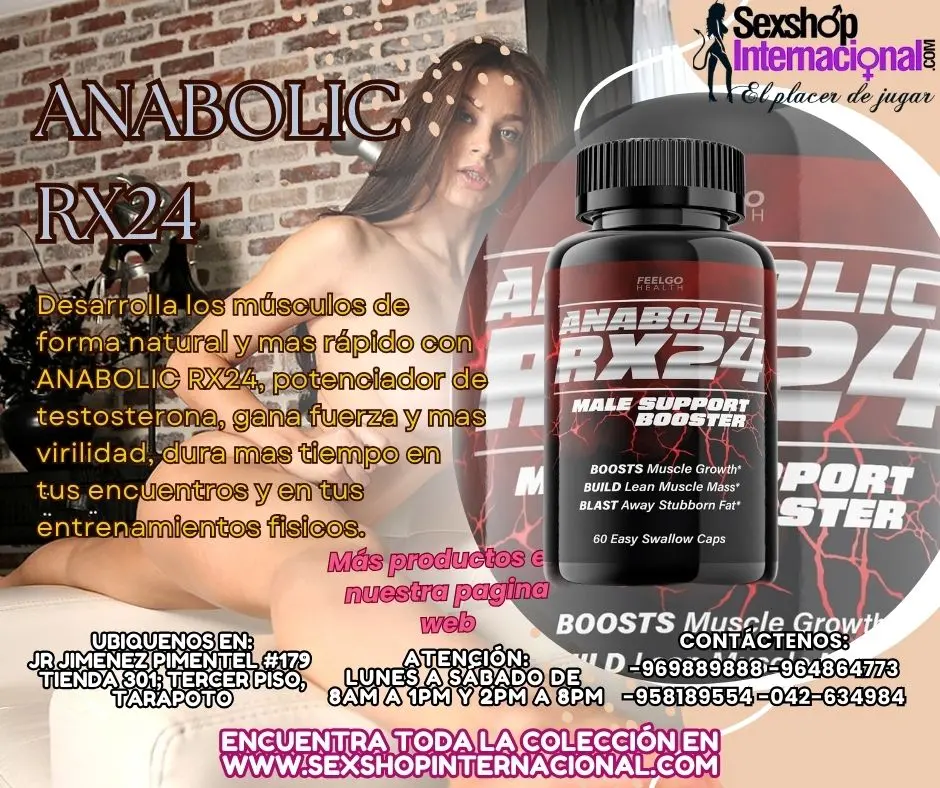MAS VIRILIDAD FUERZA Y VIGORIDAD CON ANABOLIC RX24