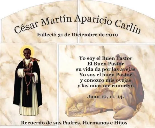 LÁPIDAS DE MAYOLICA RESISTENTE AL SOL Y LLUVIA