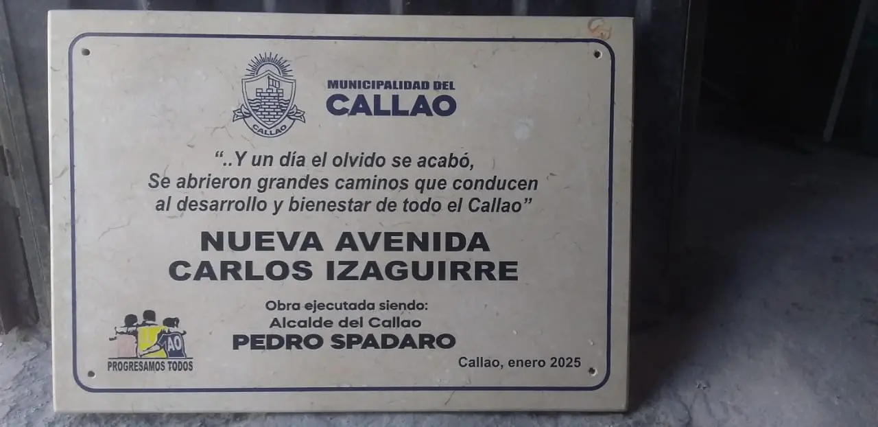 PLACAS PARA INAUGURACIÓN DE OBRAS DE MÁRMOL Y GRANITO