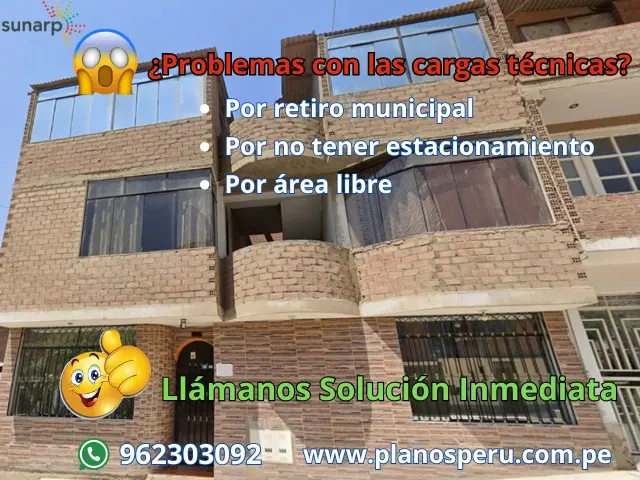 PLANOS LEVANTAMIENTO DE CARGAS TÉCNICAS INGENIEROS SUNARP