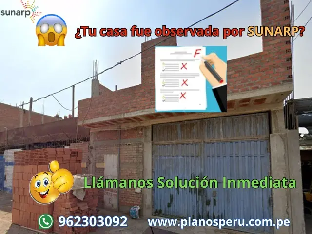 PLANOS SUBSANACIÓN OBSERVACIONES DE SUNARP