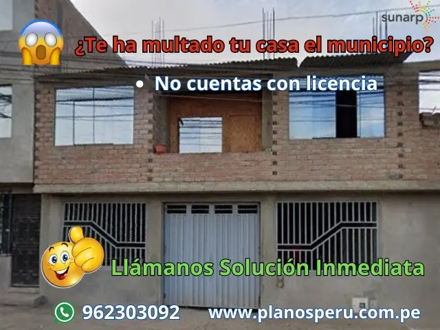 PLANOS SOLUCIONES DE MULTAS DE CONSTRUCCION SIN LICENCIA