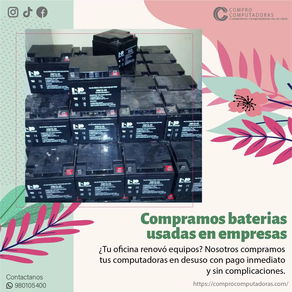 COMPRAMOS BATERIAS