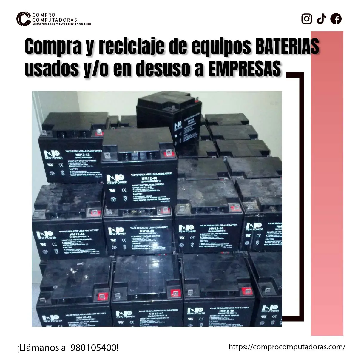 COMPRAMOS BATERIAS