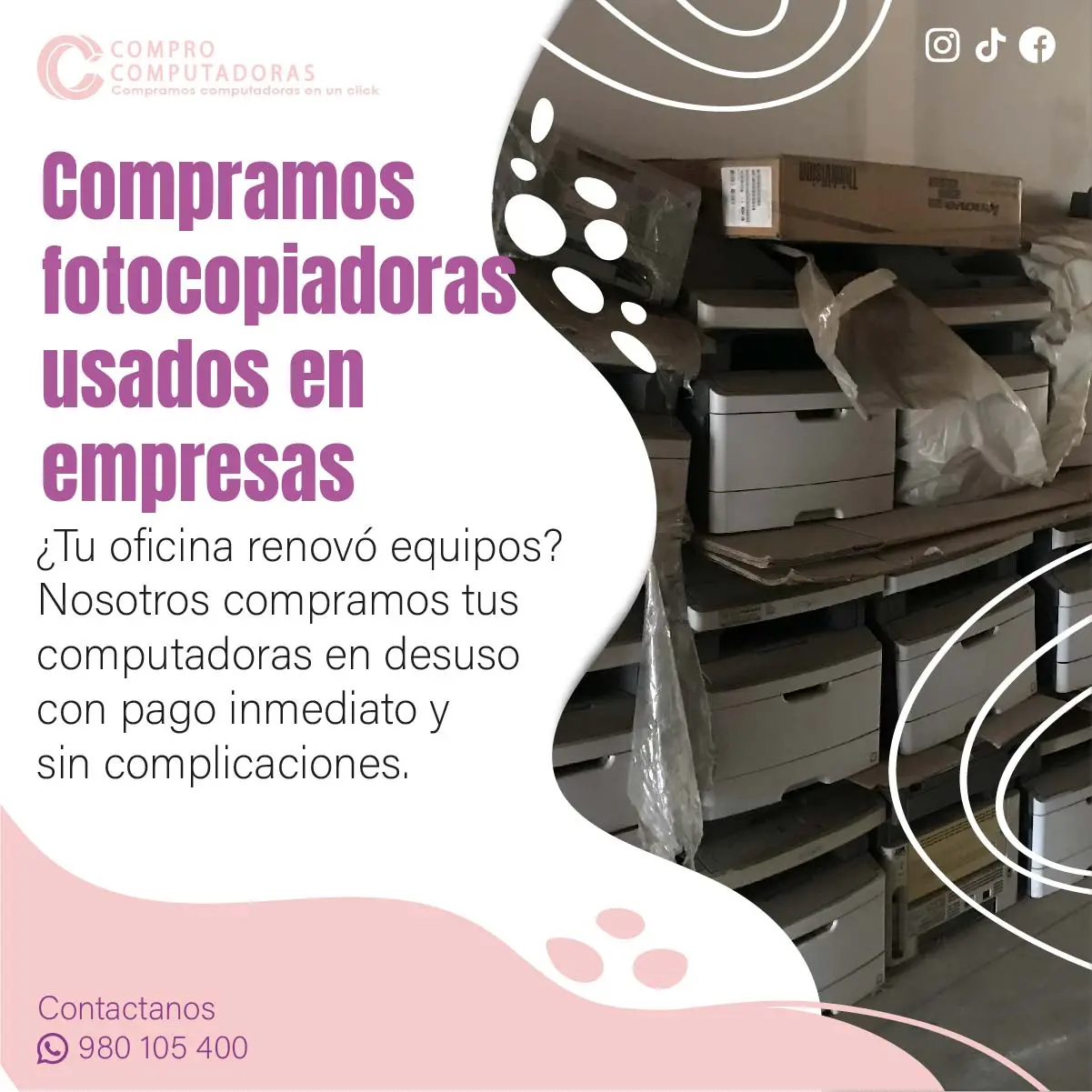 COMPRAMOS FOTOCOPIADORAS