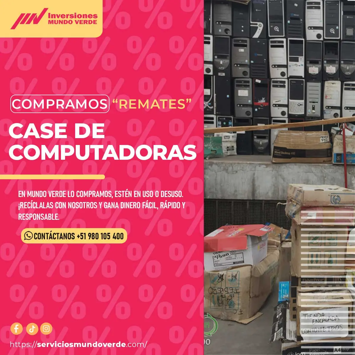  Dale nueva vida a tus equipos usados y gana con Servicio Mundo Verde 