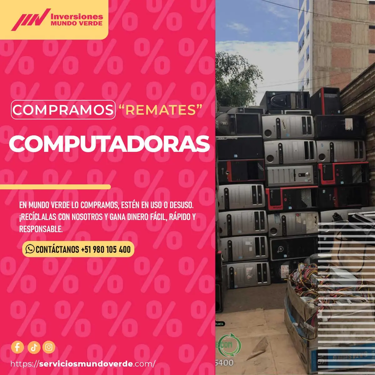 Compra y reciclaje por lote de equipos usados