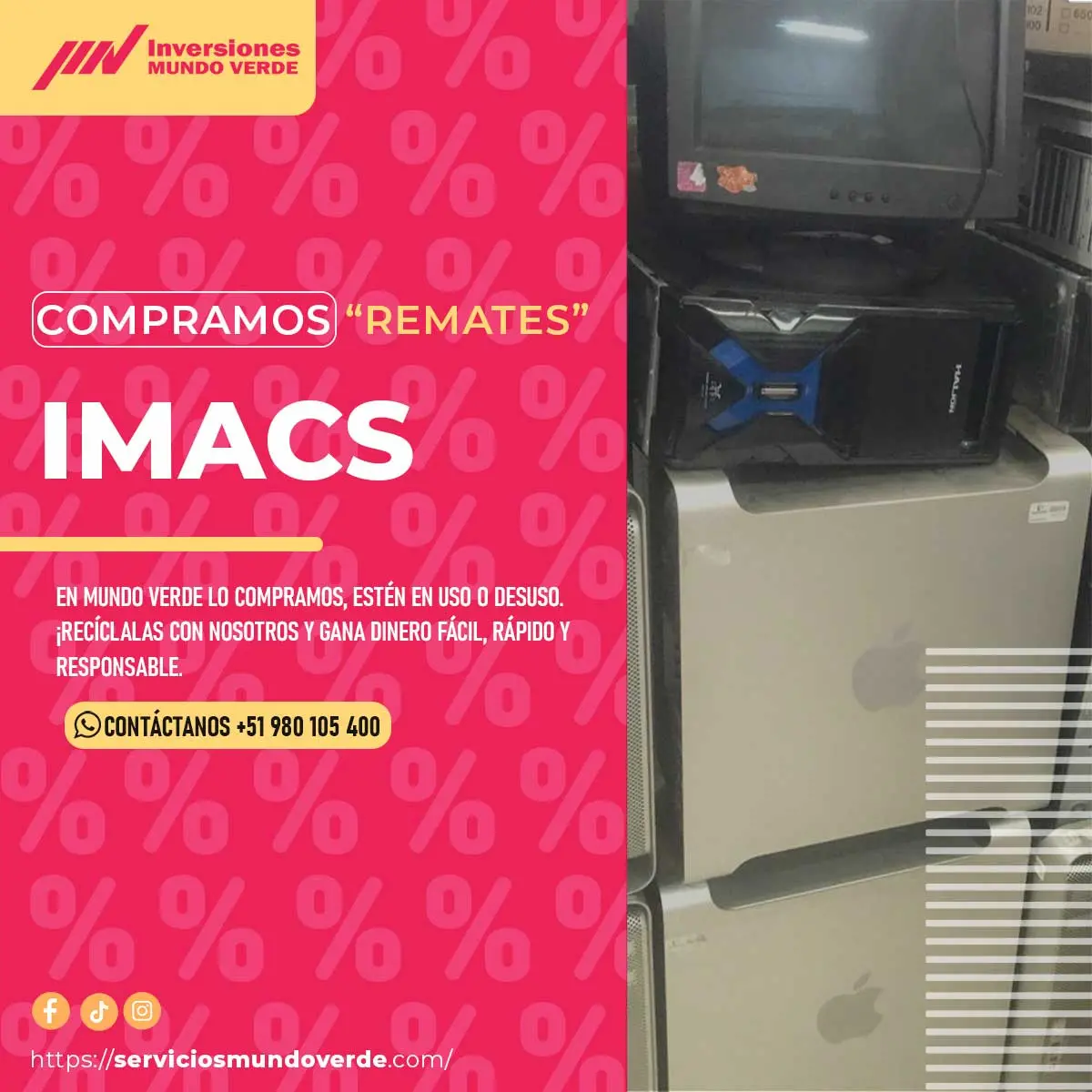 Convierte tus equipos obsoletos en dinero con Servicio Mundo Verde