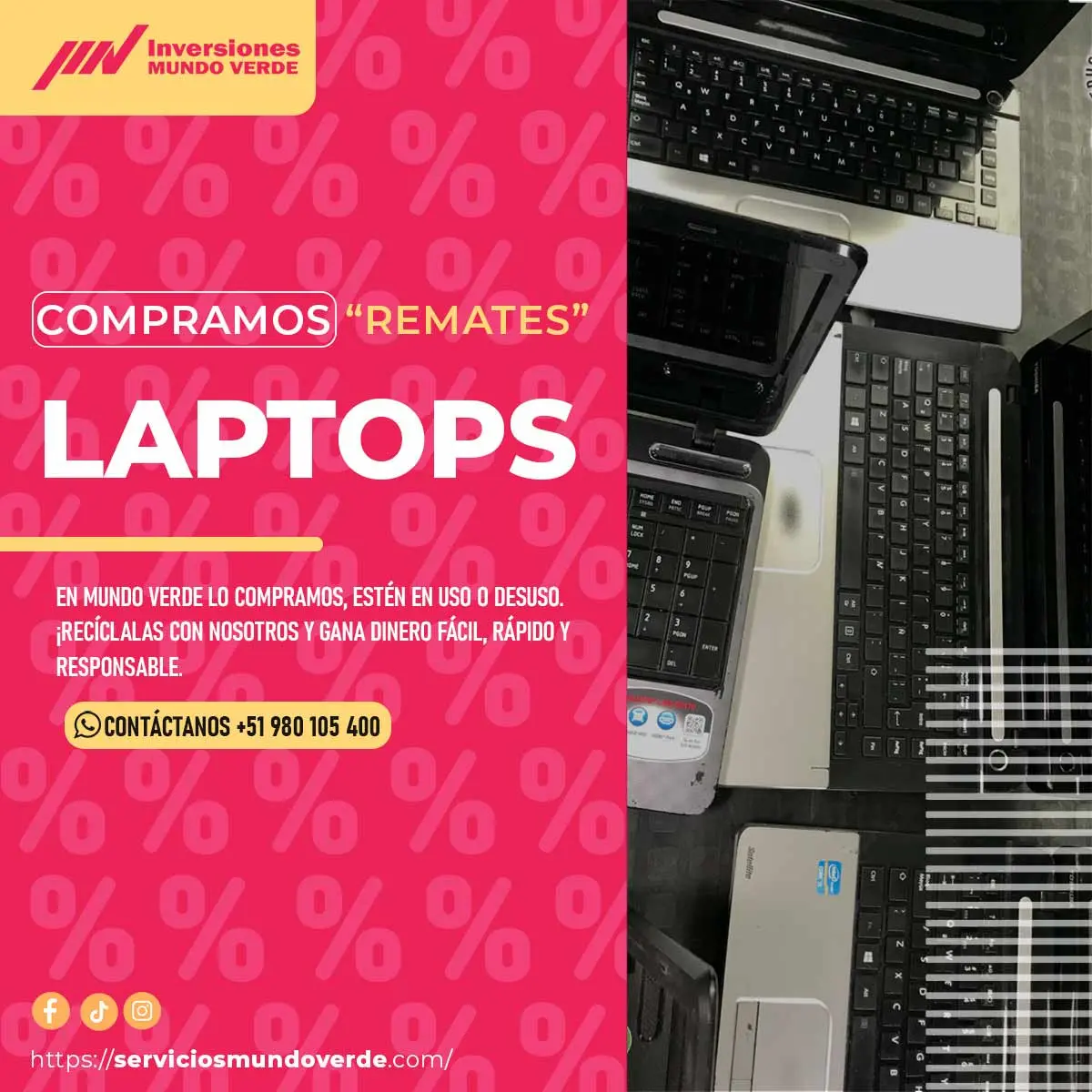 Convierte tus equipos obsoletos en dinero con Servicio Mundo Verde