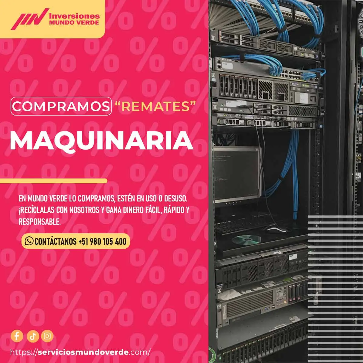 Convierte tus equipos obsoletos en dinero con Servicio Mundo Verde