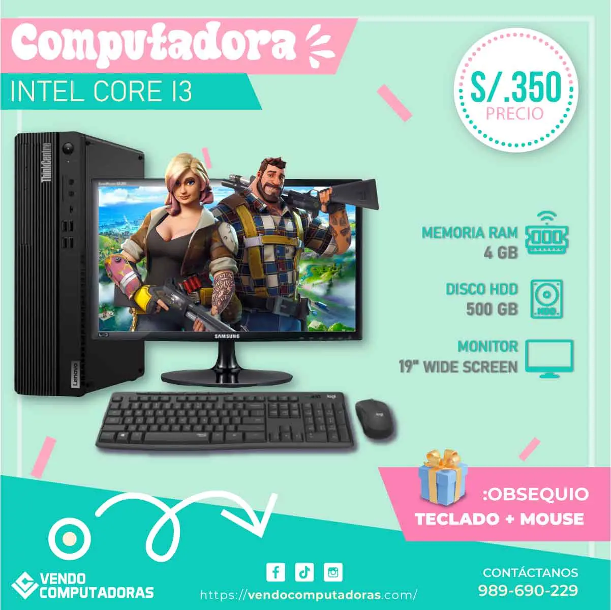Tu nueva PC completa desde el Centro de Lima Contáctanos 